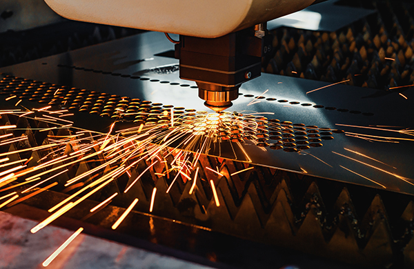 High precision laser cutting metal sheet.